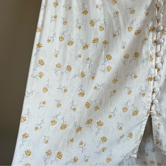 Free People Modern Muse Blouse Ivory Combo Small Button Down Top - Picture 5 of 9